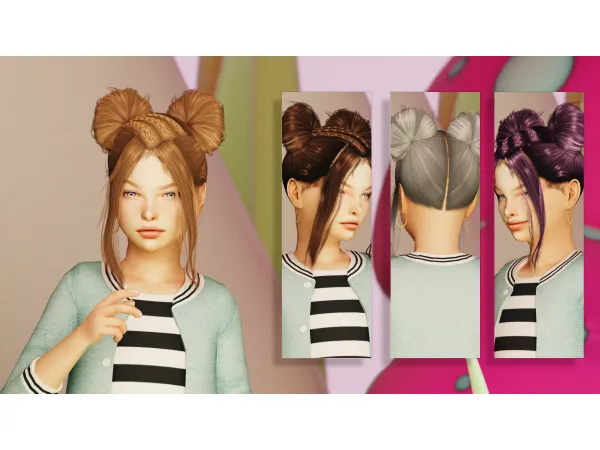 Alpha [MODCo] Leilany Hairstyle [Child] by sorensms - The Sims 4 Custom Content
