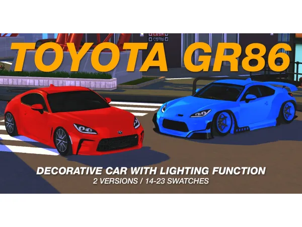 Alpha Tyler Winston Cars 2022 Toyota GR86 by tylerwcars - The Sims 4 Custom Content