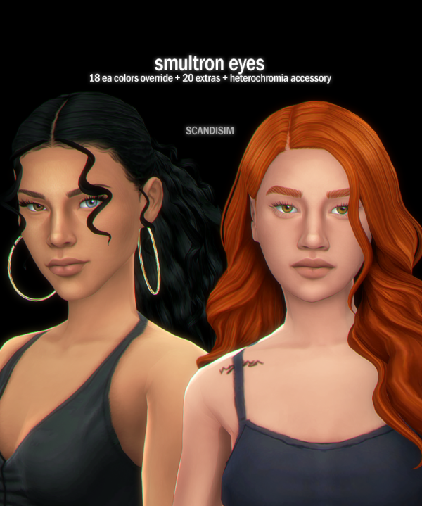 Mix Smultron Default Replacement Non Default Eyes Set by simsfinds - The Sims 4 Custom Content