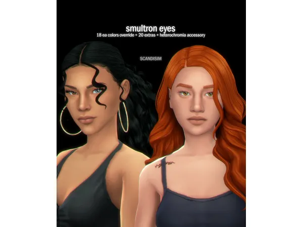 Mix Smultron Default Replacement Non Default Eyes Set by scandisim - The Sims 4 Custom Content