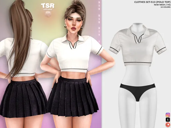 Alpha CLOTHES SET 513 BD1331 BD1332 - The Sims 4 Custom Content