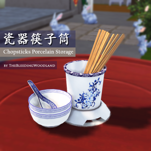 Maxis Match Chopsticks Porcelain Storage by simsfinds - The Sims 4 Custom Content