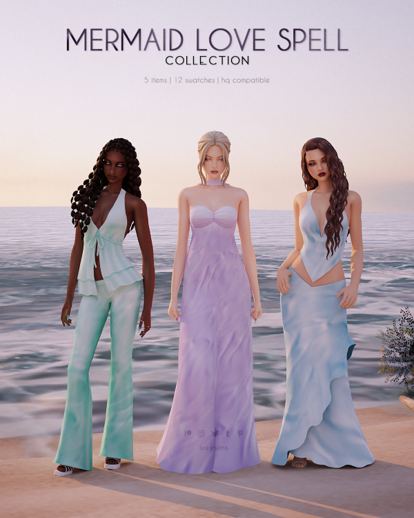Maxis Match Mermaid Love Spell Collection Complete by luxysims - The Sims 4 Custom Content