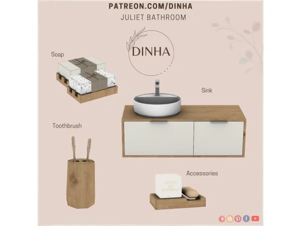 Mix Juliet Bathroom - The Sims 4 Custom Content