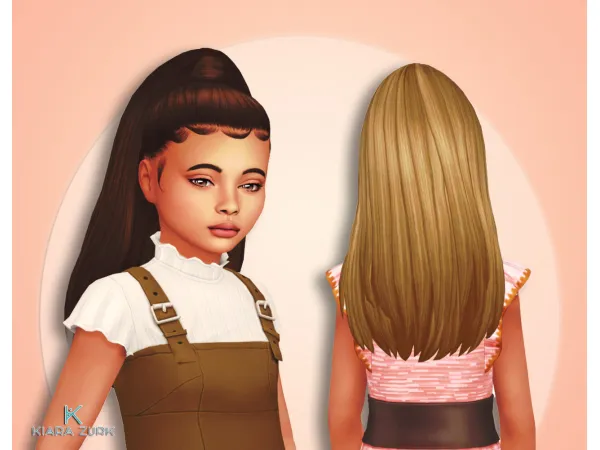 Maxis Match Penny Ponytail V2 for Girls - The Sims 4 Custom Content