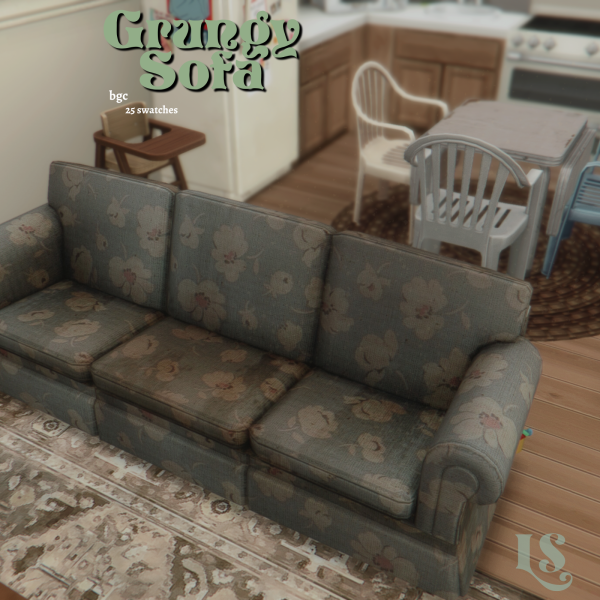 Maxis Match Grungy Sofa by simsfinds - The Sims 4 Custom Content