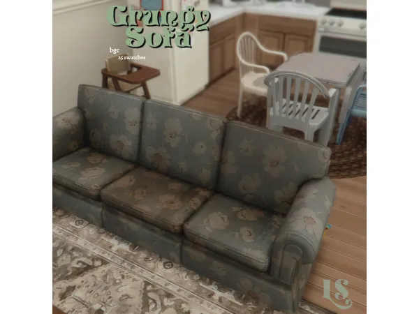 Maxis Match Grungy Sofa by lustrousims - The Sims 4 Custom Content