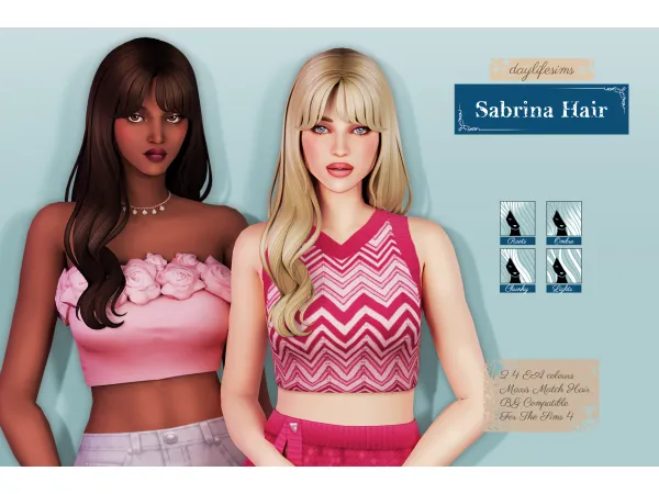Maxis Match SABRINA HAIR - The Sims 4 Custom Content