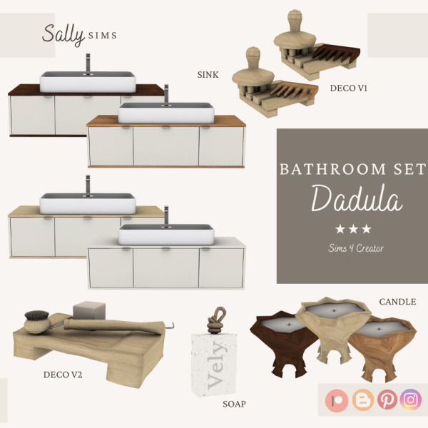 Alpha Bathroom Set DADULA by sally4sims - The Sims 4 Custom Content