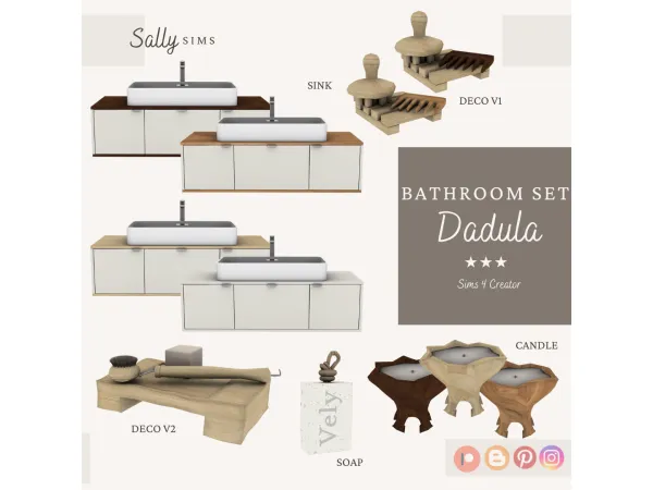 Alpha Bathroom Set DADULA - The Sims 4 Custom Content