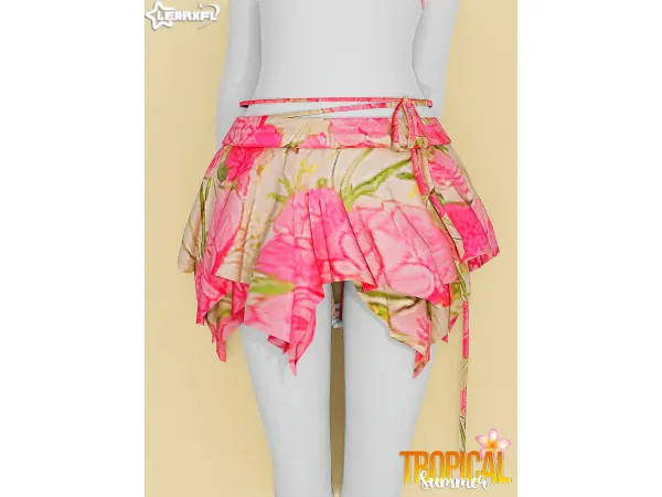 Alpha Tropical Summer Mini Skirt [713 Items] by Learxfl - The Sims 4 Custom Content