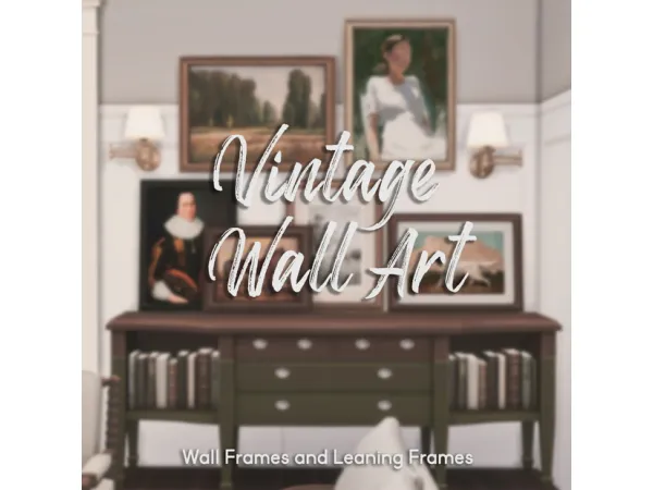 Mix Vintage Wall Art Set by Sooky88 - The Sims 4 Custom Content