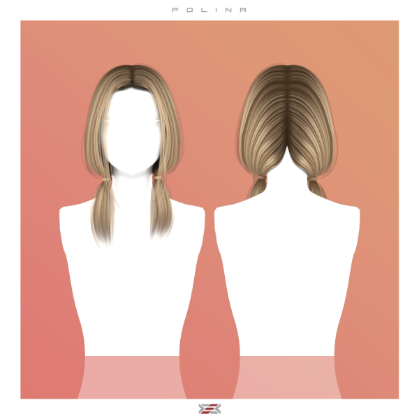 Alpha Polina hairstyle by lexel - The Sims 4 Custom Content