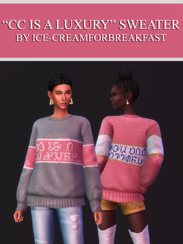 Maxis Match Is A LuxuryFew Can Afford A Sweater by simsfinds - The Sims 4 Custom Content