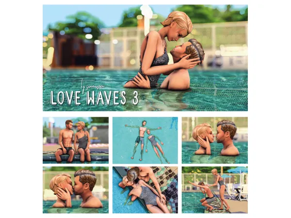 Mix Love waves 3 by simmireen - The Sims 4 Custom Content