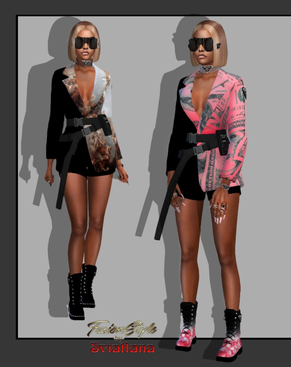 Alpha Set PRADA by fusionstylesims4 - The Sims 4 Custom Content