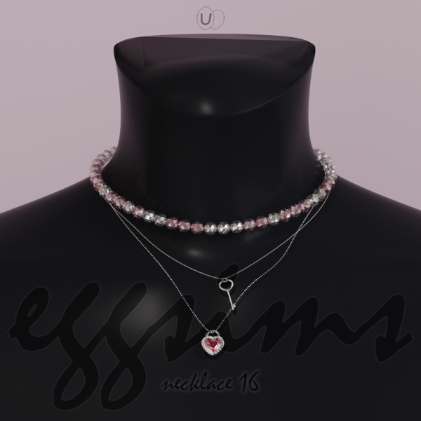 Alpha necklace 16 by simsfinds - The Sims 4 Custom Content
