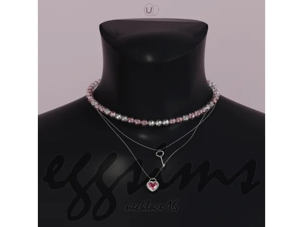 Alpha necklace 16 by eggsims - The Sims 4 Custom Content