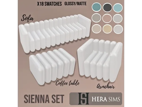 Alpha Minimal Sienna set - The Sims 4 Custom Content