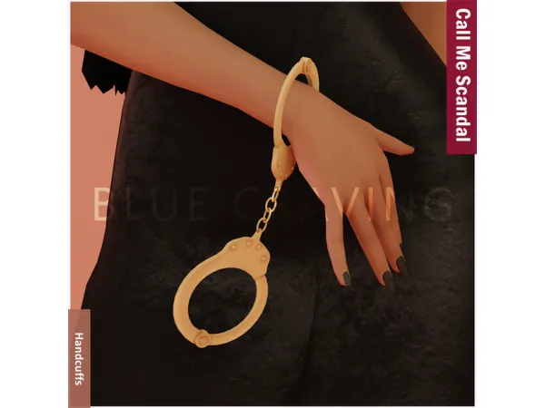Alpha Blue Craving Handcuffs - The Sims 4 Custom Content