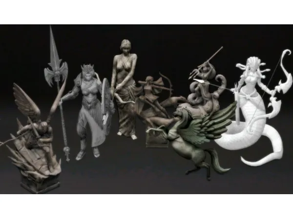 Alpha Decorative statues Jennisims by Jennifer - The Sims 4 Custom Content