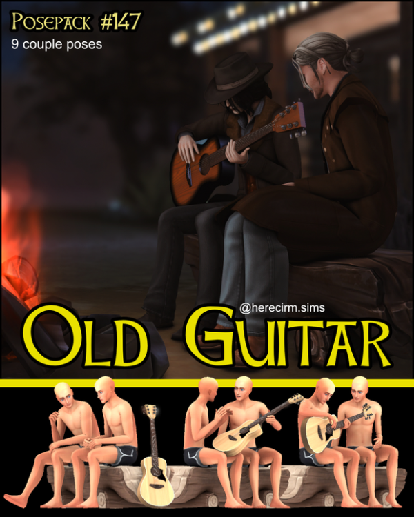 Mix Old Guitar by simsfinds - The Sims 4 Custom Content
