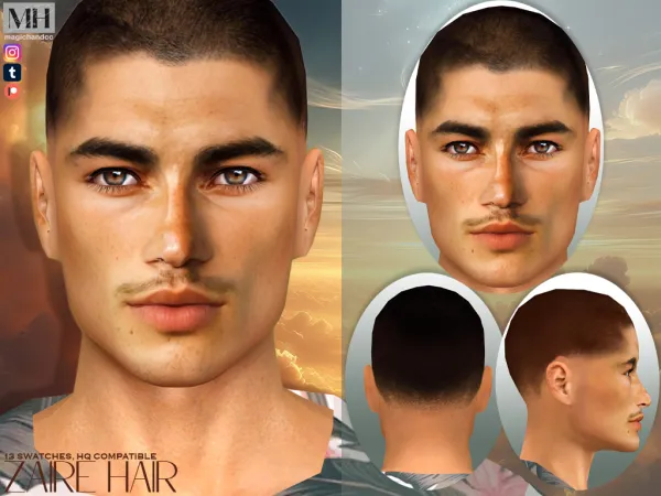 Mix Zaire Hair - The Sims 4 Custom Content