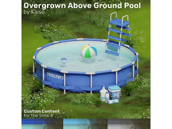 Mix Overgrown Above Ground Pool by kaiso - The Sims 4 Custom Content