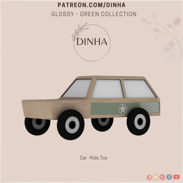 Alpha Glossy Green Collection Part 1 by dinhagamer - The Sims 4 Custom Content