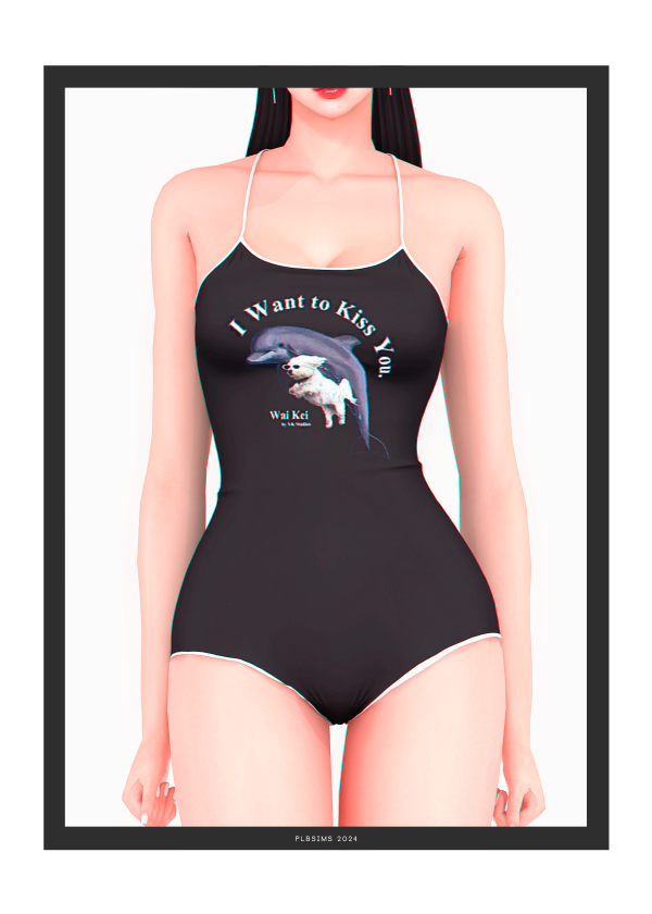 Alpha Sunflower Swimsuit by plbsims - The Sims 4 Custom Content