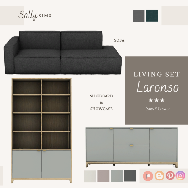 Mix Living Room LARONSO by sally4sims - The Sims 4 Custom Content
