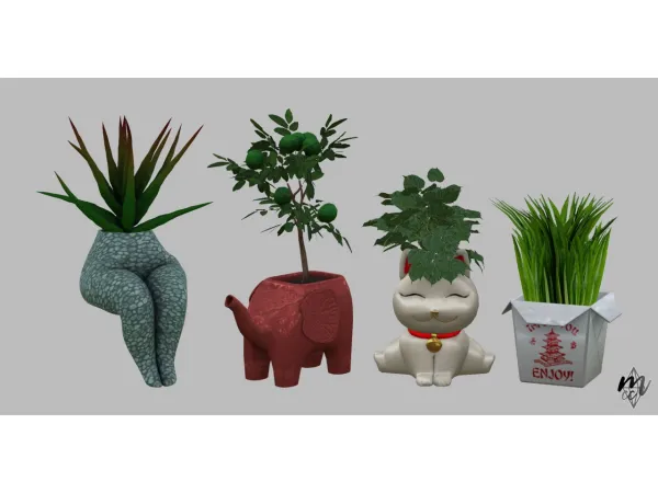 Bambisims Little Pots Set - The Sims 3 Custom Content