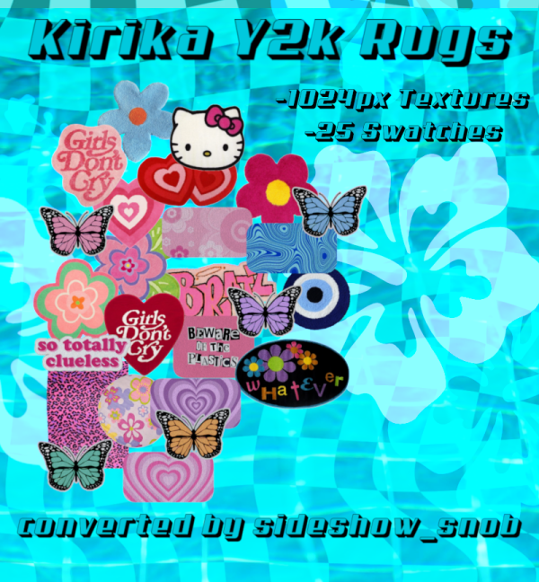 Kirika Y2k Rugs converted to by simsfinds - The Sims 3 Custom Content