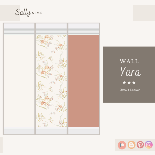 Mix Wall YARA (FREE) by sally4sims - The Sims 4 Custom Content