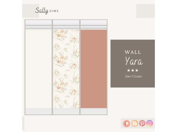 Mix Wall YARA (FREE) - The Sims 4 Custom Content