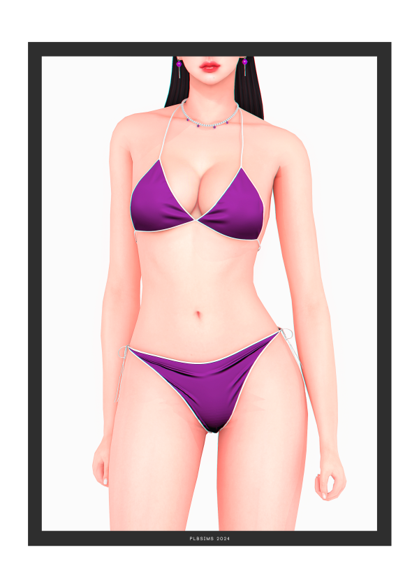 Alpha Sunflower Bikini by plbsims - The Sims 4 Custom Content