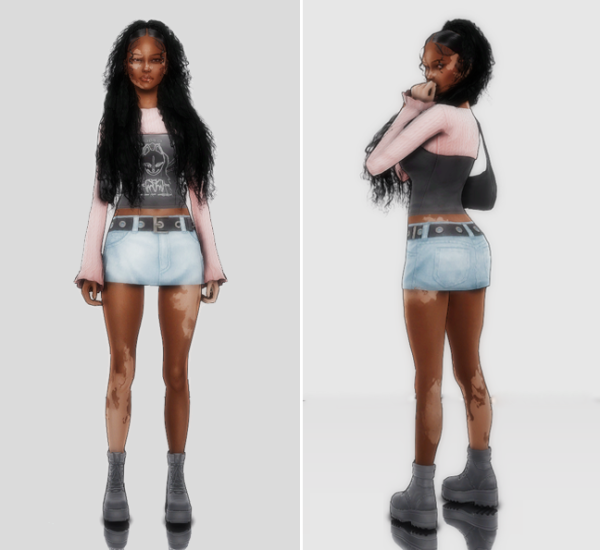 Maxis Match ravyn mini skirt by simsfinds - The Sims 4 Custom Content