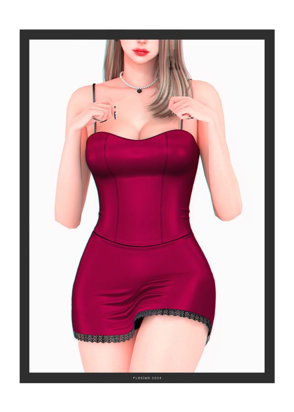 Alpha Sheesh Dress by plbsims - The Sims 4 Custom Content