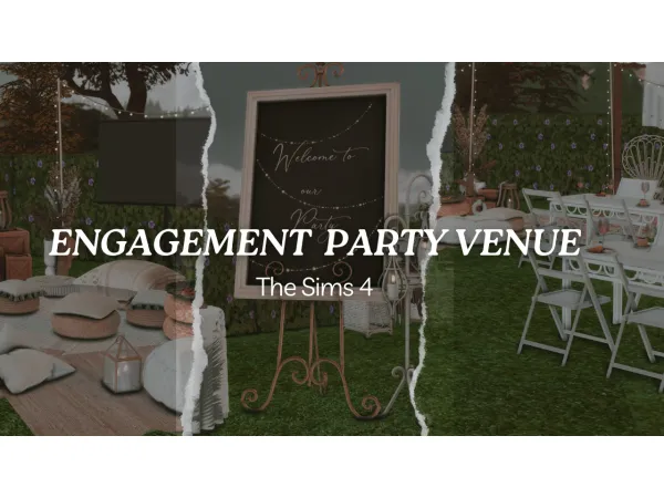 Alpha Engagement Party Venue by Extra Celestial Sims - The Sims 4 Custom Content