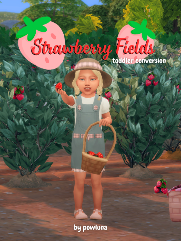Maxis Match STRAWBERRY FIELDS toddler set by simsfinds - The Sims 4 Custom Content