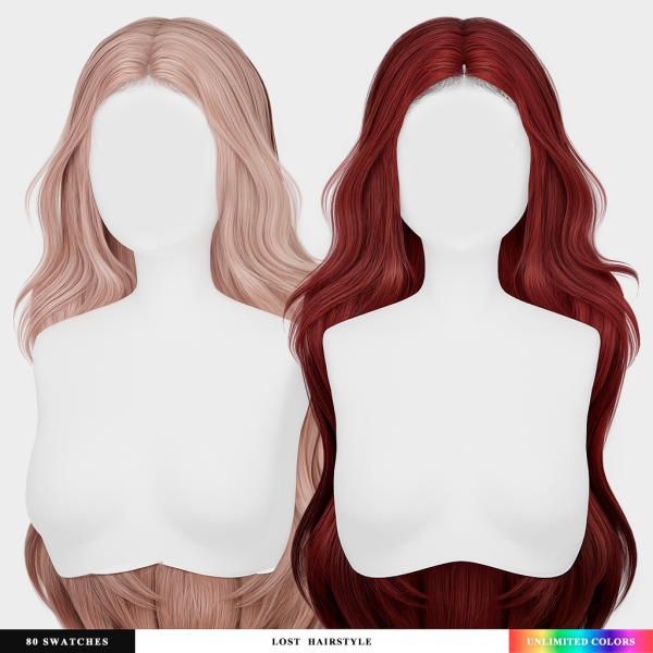Alpha Lost Hairstyle by simsfinds - The Sims 4 Custom Content