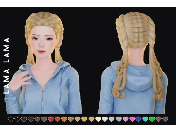 Maxis Match Hair Ashlie by LamaLama - The Sims 4 Custom Content