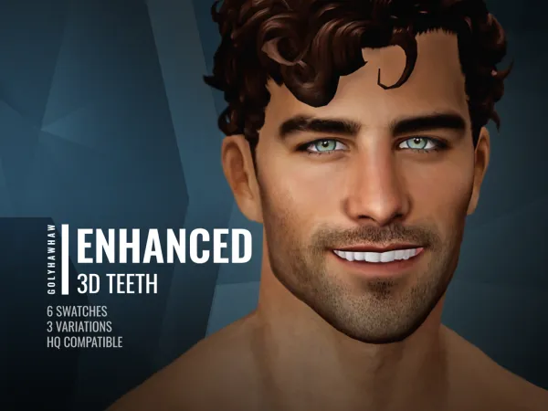 Alpha ENHANCED 3D TEETH by Golyhawhaw - The Sims 4 Custom Content