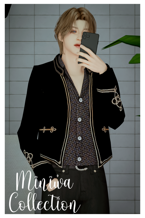 Alpha BTS JIMIN MILITARY JACKET by simsfinds - The Sims 4 Custom Content