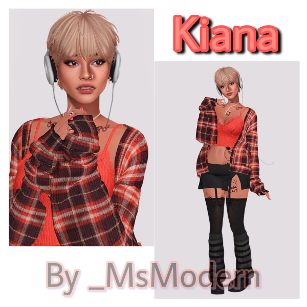 Mix Kiana Sim by simsfinds - The Sims 4 Custom Content
