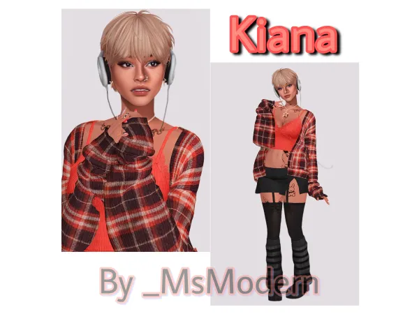 Mix Kiana Sim by Sra Moderna - The Sims 4 Custom Content