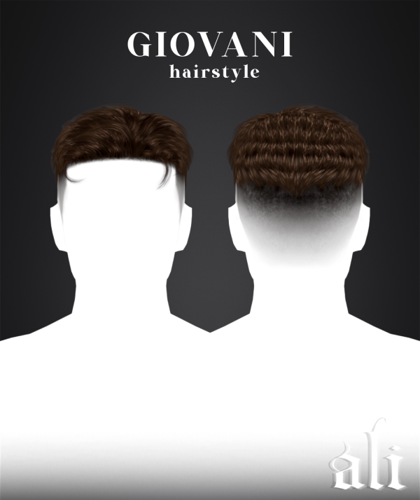 Alpha GIOVANI hairstyle by simsfinds - The Sims 4 Custom Content