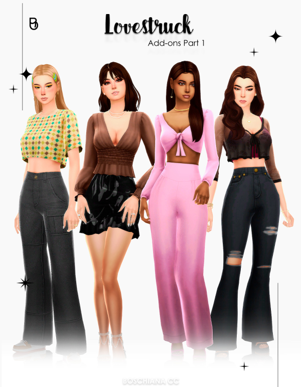 Maxis Match LOVESTRUCK ADD ONS PART 1 by simsfinds - The Sims 4 Custom Content