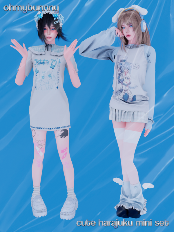 Alpha CUTE HARAJUKU MINI SET by ohmybunnny2 - The Sims 4 Custom Content
