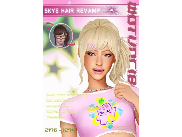 Maxis Match Skye Hair Revamp by wotunciba - The Sims 4 Custom Content